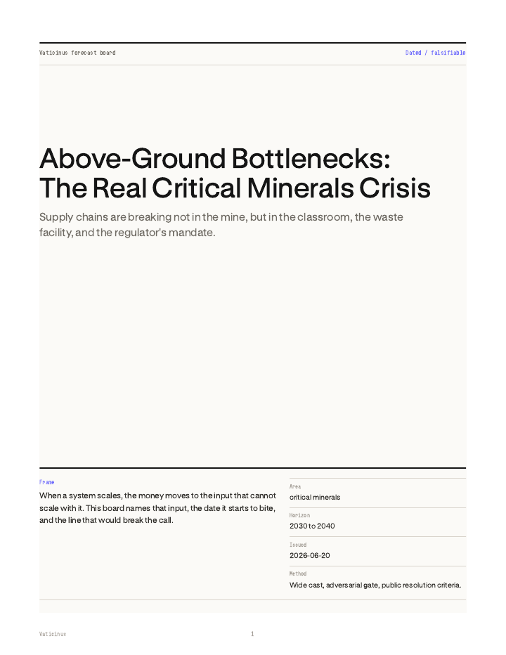 Above-Ground Bottlenecks: The Real Critical Minerals Crisis PDF